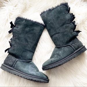 UGG black Bailey bow tall boots
